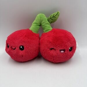 Squishable Cherries Plush Stuffed Toy Red Green Fruit Food Soho NYC Cherry Pair